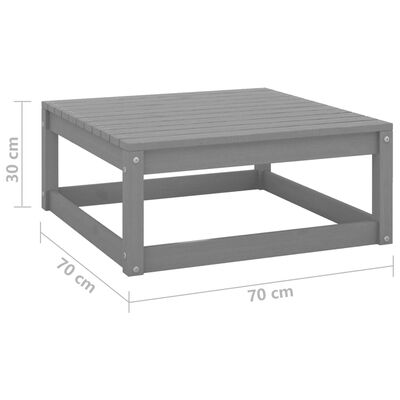 vidaXL 2-delige Loungeset massief grenenhout grijs