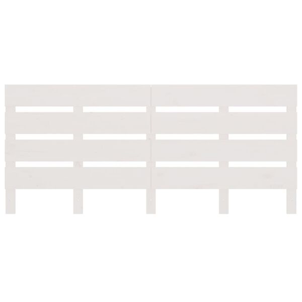 vidaXL Hoofdbord 135x3x80 cm massief grenenhout wit