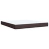 vidaXL Boxspring met matras stof donkerbruin 180x200 cm