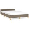 vidaXL Bedframe zonder matras 120x200 cm stof taupe