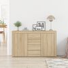 vidaXL Dressoir met lade Sonoma Eiken 120 x 36 x 69 cm Bewerkt hout