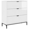 vidaXL Dressoir met lade Hoogglans wit 79,5 x 33 x 82 cm Bewerkt hout