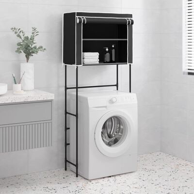 vidaXL Opbergrek voor boven wasmachine 2-laags 71x29,5x170,5 cm ijzer