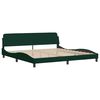 vidaXL Bedframe "Dover" 200x200 cm fluweel donkergroen