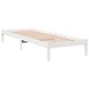 vidaXL Bedframe extra lang zonder matras grenenhout wit 90x210 cm
