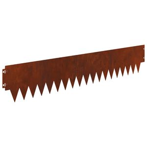vidaXL Gazonrand 30 st 103 x 20 cm Staal Roestkleurig