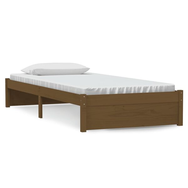 vidaXL Bedframe massief hout honingbruin 90x190 cm