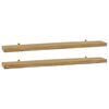 vidaXL Wandschappen 2 st 110x15x4 cm massief teakhout