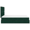 vidaXL Ottoman bed met matrassen 140x190cm fluweel donkergroen