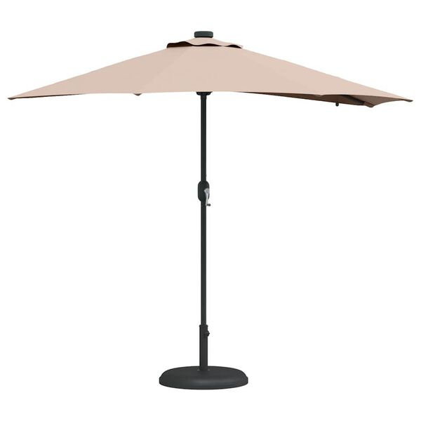 vidaXL Tuinparasol Taupe 294 x 150 x 223 cm Polyester en staal