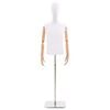 vidaXL Verstelbare mannequin van 170-218 cm met voet Man PP Wit