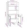 vidaXL Hoge kast HAMAR massief grenenhout lichtgrijs