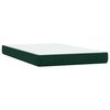 vidaXL Boxspring met matras fluweel donkergroen 120x210 cm
