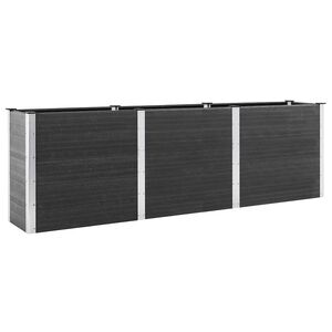 vidaXL Plantenbak verhoogd 300x50x91 cm HKC grijs