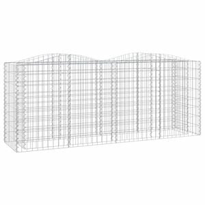 vidaXL Schanskorf gewelfd verhoogd 200x50x100 cm gegalvaniseerd ijzer