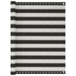 vidaXL Balkonscherm 120x500 cm HDPE antracietkleurig en wit