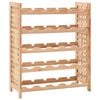 vidaXL Wijnrek voor 25 flessen 63x25x73 cm massief walnotenhout