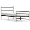 vidaXL Bedframe met hoofd- en voeteneinde metaal zwart 90x190 cm