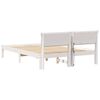 vidaXL Bedframe met hoofdeinde Wit 135 x 190 cm Massief grenenhout