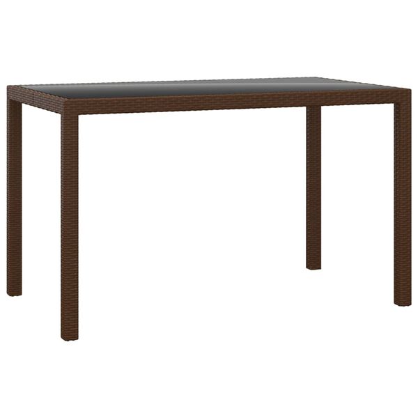 vidaXL 3-delige Tuinset met kussens poly rattan bruin