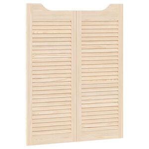 vidaXL Schuifdeuren 2 pcs Naturel Massief grenenhout