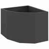 vidaXL Hoek Plantbak Zwart 45 x 45 x 35 cm Staal