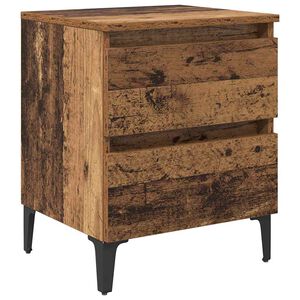 vidaXL Nachtkastje Oud hout 40 x 35 x 50 cm Bewerkt hout