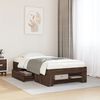 vidaXL Bedframe zonder matras bewerkt hout bruin eikenkleur 90x190 cm