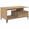 vidaXL Salontafel Artisan Eiken 90 x 49 x 45 cm Bewerkt hout