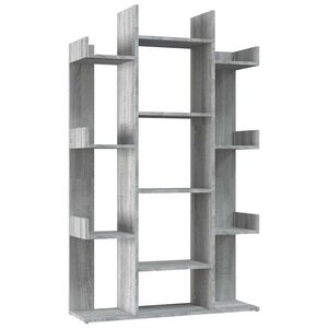 vidaXL Boekenkast 86x25,5x140 cm bewerkt hout grijs sonoma eiken
