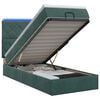 vidaXL Ottoman Bed met Matrassen en LED Donkergroen 90 x 190 cm