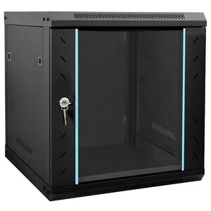 vidaXL Netwerk kabinet met opslag Zwart 53 x 60 x 60 cm Staal