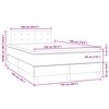 vidaXL Boxspring met matras en LED fluweel lichtgrijs 120x190 cm