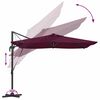 vidaXL Parasol Bordeaux Rood 286 x 284 x 270 cm Aluminium en Polyester