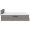 vidaXL Opbergbed met matras met matras Taupe 180 x 200 cm Bewerkt hout