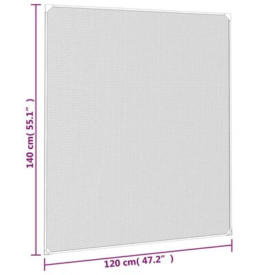 vidaXL Insectenhor voor ramen magnetisch 120x140 cm wit