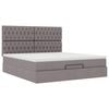 vidaXL Ottoman bed met matras en LED's 160x200cm stof taupe