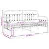 vidaXL Bedframe voor een daybed Wit 80 x 200 cm Gepoedercoat staal