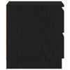 vidaXL Nachtkastje 2 pcs Zwart Eiken 50 x 40 x 43,5 cm Bewerkt hout