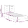 vidaXL Bedframe voor kinderen met hoofdbord Donkergrijs 80 x 160 cm