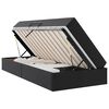 vidaXL Opslag bed met matras met opslag 2 st Zwart Leer