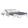 vidaXL Bedframe met hoofdeinde Wit 150 x 200 cm Massief grenenhout
