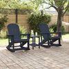 vidaXL Tuin loungeset 3 pcs Marineblauw HDPE