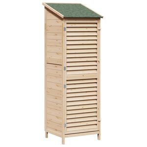 vidaXL Tuinschuur met dak Naturel 59 x 56 x 176 cm Massief Vurenhout