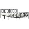 vidaXL Bedframe met hoofd- en voeteneinde metaal zwart 193x203 cm