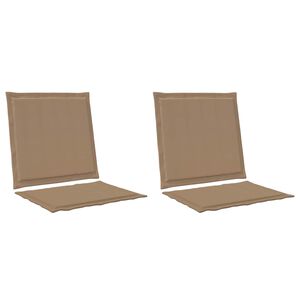 vidaXL Zit- en Rugkussens 2 pcs Taupe 47 x 45 x 2 cm Polyester