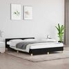 vidaXL Bedframe zonder matras stof zwart 140x190 cm