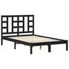 vidaXL Bedframe massief hout zwart 120x200 cm
