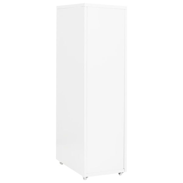 vidaXL Ladeblok verrijdbaar 28x41x109 cm metaal wit