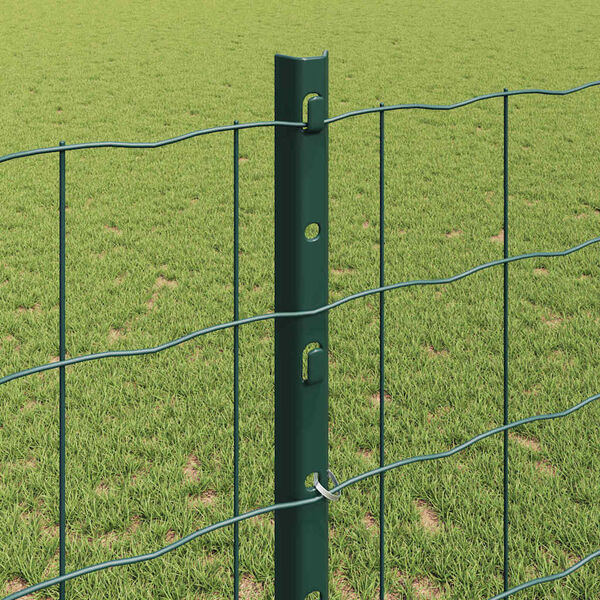 vidaXL Hek met Paal Groen 1,2 x 25 m Staal